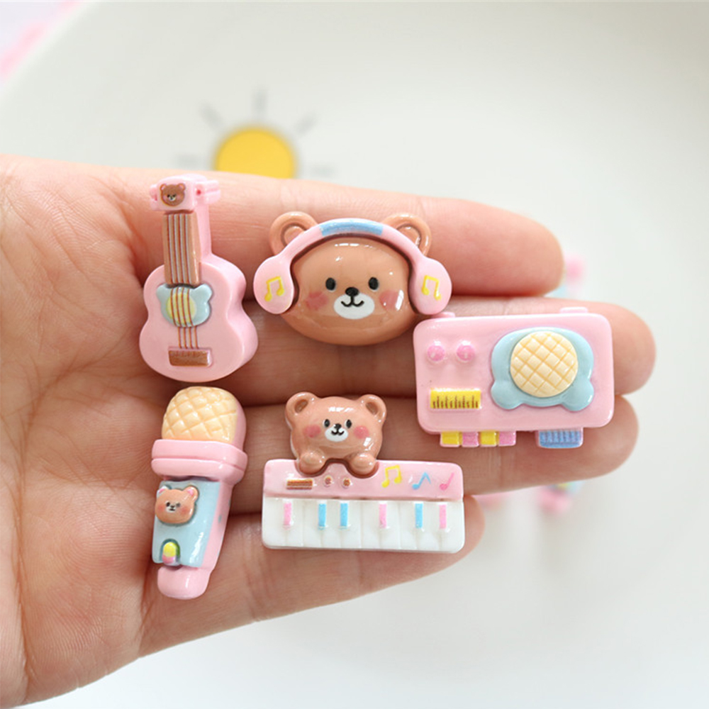 Musical Instrument Craft - 10 pezzi cabochon con retro piatto