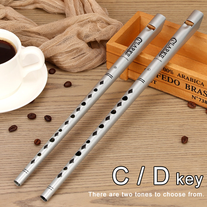Bagpipe Practice Chanter - Flauto Tradizionale Clarke in Argento, Chiave