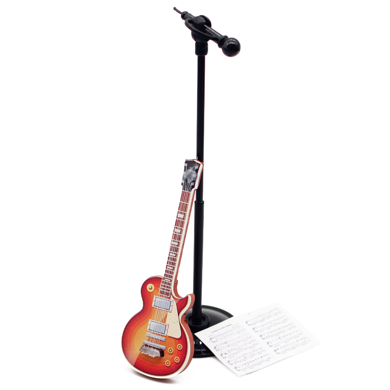 Musical Instruments List - 1:12 Dollhouse miniatura chitarra microfono foglio