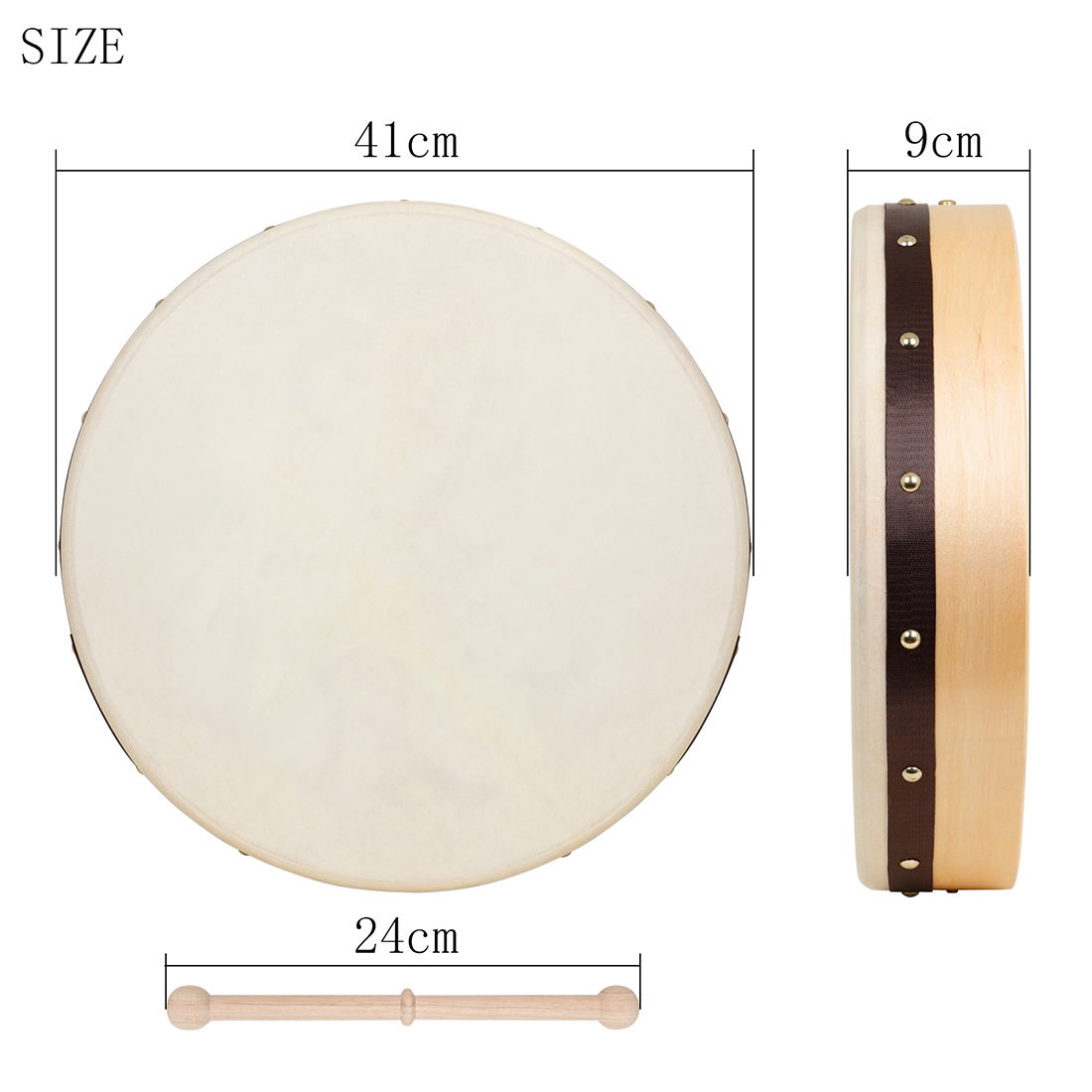 Tamburo irlandese Bodhran con  - Frame Drum Goat Skin recensione e prezzo