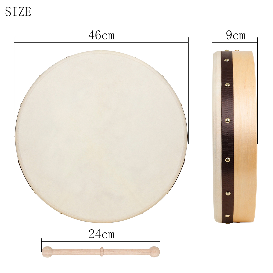 Tamburo irlandese Bodhran con  - Frame Drum Goat Skin recensione e prezzo